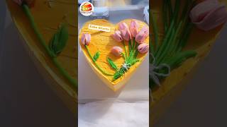 Create a Beautiful Chiffon Cake with Bean Cream Tulip Flowers  Cake Decorating Tutorial [upl. by Carmel]