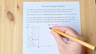 Extremwertaufgabe Glasplatte [upl. by Matheson277]