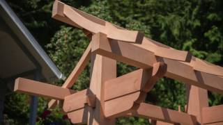 Woodworking Japanese joinery Garden Gate [upl. by Rendrag]