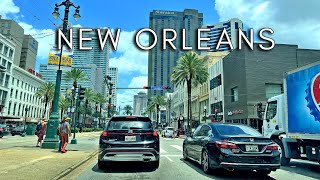 Louisiana Driving Tour USA Downtown New Orleans  4K [upl. by Pfister]