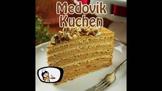 Medovik Kuchen  Russische Honigtorte  Russischer Honigkuchen  Rezept Videos [upl. by Rimhsak964]