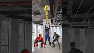 Random battle between captain america and bad guys spiderman and venom spideylife [upl. by Ayimat597]