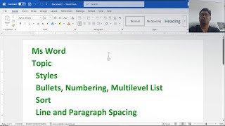 MSOfficeWord Paragraph  Class26102024 [upl. by Svend]