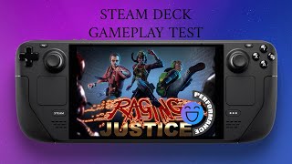 Raging Justice Steam Deck Gameplay Test STEAM OS Streets Of Rage Style Beat Em Up Game [upl. by Ardnnaed]