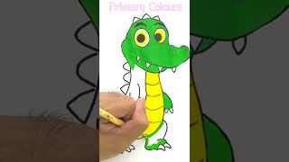 Alligator Drawing Painting and Coloring 🐊🎨🖌️ [upl. by Linehan]