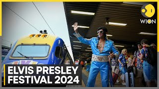 Elvis Festival in Australia Fans on a pilgrimage to worlds largest tribute to Presley  WION [upl. by Kondon]