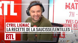 Cyril Lignac  sa recette de la saucisselentilles [upl. by Haizek476]