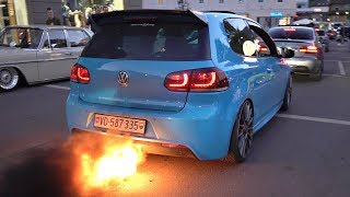 VW Golf R MK6 with 2STEP ANTILAG  INSANE Flames amp Bangs  Wörthersee MUST SEE [upl. by Napra]