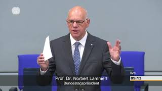 Letzte Sitzung des 18 Deutschen Bundestages Abschiedsrede von Bundestagspräsident Lammert [upl. by Silver429]