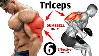 Tricep workout with dumbbells  6 effective exercise [upl. by Madancy]