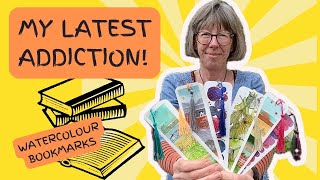 How to make watercolour bookmarks  little slices of landscape [upl. by Ynatsed10]