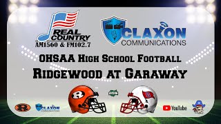 Ridgewood at Garaway  High School Football from WTNS 1027 FM [upl. by Sullecram]