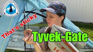 A question of How to Ground Sheet and examining that sticky Tape everyone uses  PCT Thru Hike 2024 [upl. by Atniuq]