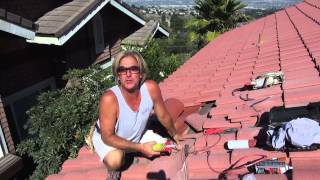 How to Install a Kitchen Vent Pipe Flashing on a Tile Roof 2 of 2 [upl. by Malvia]