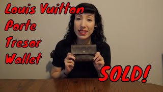 Louis Vuitton Porte Tresor Etui Papiers Monogram Wallet  SOLD A Tour amp Saying Goodbye ASMR [upl. by Ekusuy]