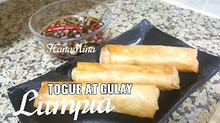 LUMPIANG GULAY AT TOGUE ll Vegetable Spring Roll ll Easy Delicious Recipe [upl. by Aisercal]