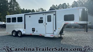 Like New 2017 Merhow 7309 NS Next Generation 3 Horse Trailer with 9 Full LQ and Rear Ramp [upl. by Namzed]