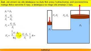 Ciśnienie siła i powierzchnia  Zadanie  Matfiz24pl [upl. by Etnuaed]