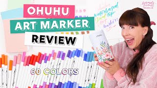 Honest Review of the Ohuhu WaterBased DoubleEnded Art Markers Whats That Pen [upl. by Nala]