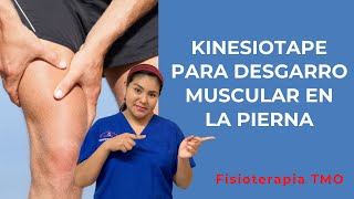 Tratamiento con kinesiotape para desgarro muscular en musculo cuadriceps por tiron [upl. by Hsreh]