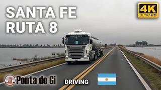 RUTA NACIONAL 8 VENADO TUERTO  MAGGIOLO driving TOUR UHD 4K 2024 PROVINCIA DE SANTA FEARGENTINA [upl. by Nove]