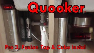 Quooker Pro3 boiler Fusion tap amp Cube Chiller Instal for Instant hotchilled amp sparkling water [upl. by Artcele]