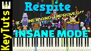 NEW AND IMPROVED Respite Undertale  Insane Mode Piano Tutorial Synthesia [upl. by Aneeres998]