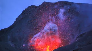 Semeru Volcano Explosive Eruptions at night [upl. by Mavis]