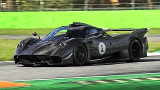 2022 Pagani Huayra R w Mufflers testing at Monza Accelerations Rev Limiter amp NA V12 Symphony [upl. by Yusuk]