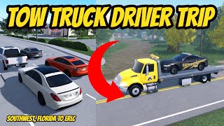 Southwest Florida Roblox l ERLC Truck Towing Company Trip RP [upl. by Odrareve]