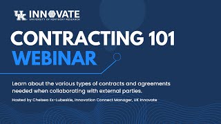 UK Innovate March Webinar Contracting 101 [upl. by Eemak714]