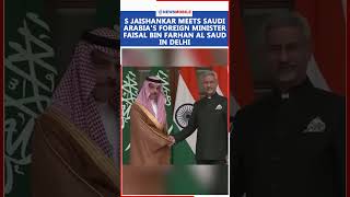 S Jaishankar Meets Saudi Arabias Foreign Minister Faisal Bin Farhan Al Saud In Delhi [upl. by Haraf]