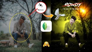 Snapseed Yellow And Bird Effect Photo Editing Tricks  Snapseed Background Colour Change Tutorial [upl. by Sugden]