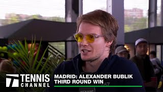 Alexander Bublik Discusses his UberRelaxed Mentality on Court  2024 Madrid 3rd Round [upl. by Musser]