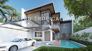 Modern Tropical House 10x125 meters on 200 sqm lot  House Design [upl. by Adalai]