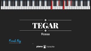 Tegar Female Key Rossa Karaoke Piano Cover [upl. by Isac]