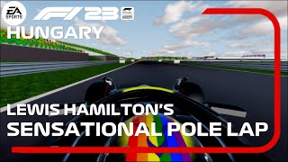 Lewis hamiltons Pole Lap 2023 Hungarian Grand prix  RBLX F1 23 [upl. by Barstow]