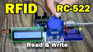 Arduino RFID sensor  read and write RFID RC522  LCD162 character  rfidrc522 [upl. by Manella]