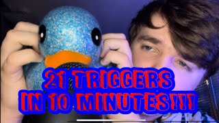 21 TRIGGERS in 10 MINUTES 1st ASMR YOUTUBE VIDEO [upl. by Otsedom913]