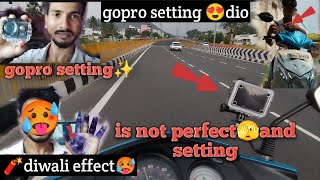 gopro setting😍dio  gopro setting✨ is not perfect🫣and setting  🧨diwali effect🥵 freedomrider [upl. by Gnilrits]