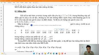 Cùng học MATLAB buổi 6 Mảng p1 [upl. by Mirielle]