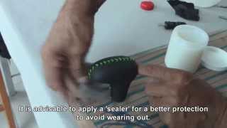 LeatherWrapping a ShifterKnob Auto Upholstery [upl. by Nolyarb]