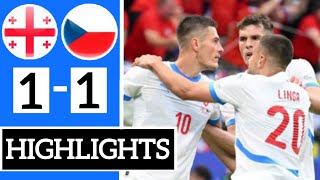 Georgia Vs Czech Republic 11 Highlights  Mikautadze amp Schick Goals  Euro 2024 [upl. by Sidoon614]