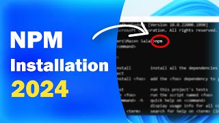 How to install NPM on Windows 11  Node JS Installation 2024 [upl. by Etem158]