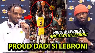 Hindi napiligan ang quotLuha at Saya ni Lebron Jamesquot matapos makapag laro ni Bronny James sa lakers [upl. by Ardnohsal]