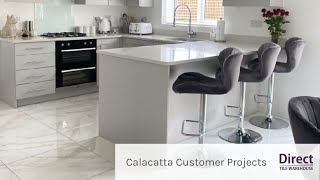 Calacatta Customer Projects  Gorgeous Marble Effect Tiles in their New Homes [upl. by Ellerret]