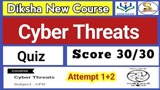 Cyber Threats Quiz Answers Diksha  CIET NCERT Cyber threats Answer key [upl. by Ahsika26]