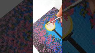 Acrylic canvas painting 🌷💓canvaspainting painting shortvideo [upl. by Einaffets]