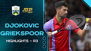 🇷🇸 Novak Djokovic vs Tallon Griekspoor 🇳🇱 Round 3 Highlights  Rolex Paris Masters 2023 [upl. by Delahk727]