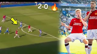 Brighton vs Man United 02 🔥  Dalot Hojlund goal seal win [upl. by Laro]